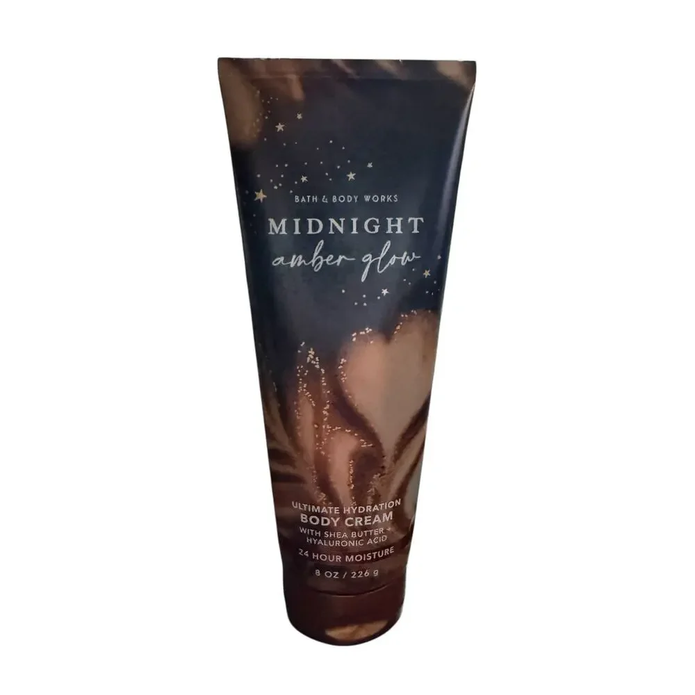 Bath & Body Works Midnight Amber Glow Body Cream Shea Butter 8 OZ New